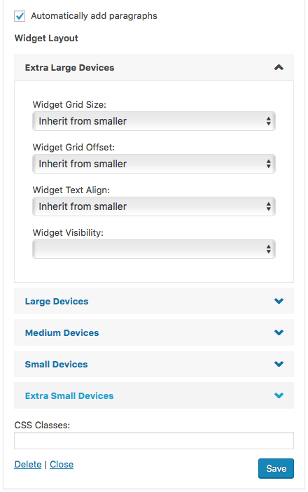 Footer Widget Layout