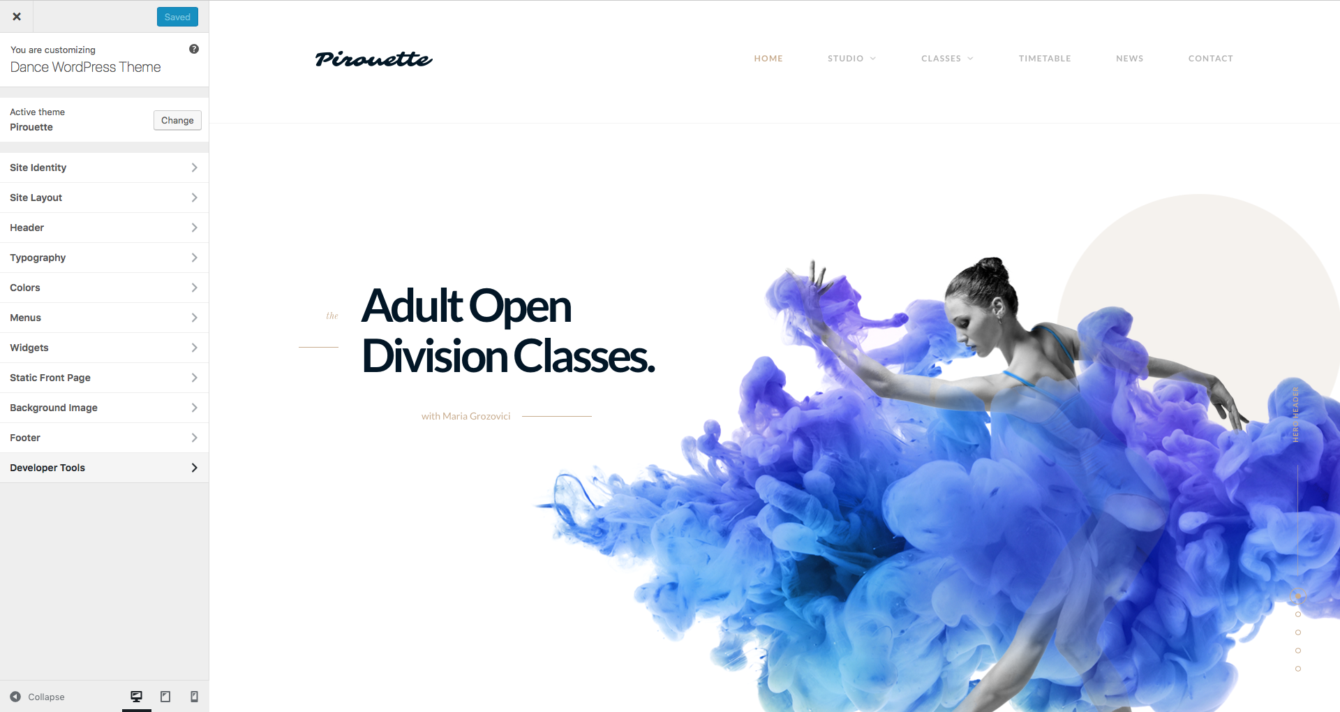 Pirouette Customizer