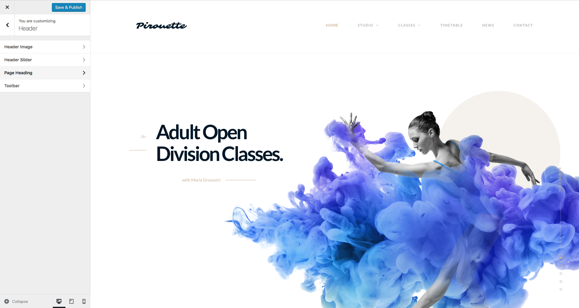 Header Panel