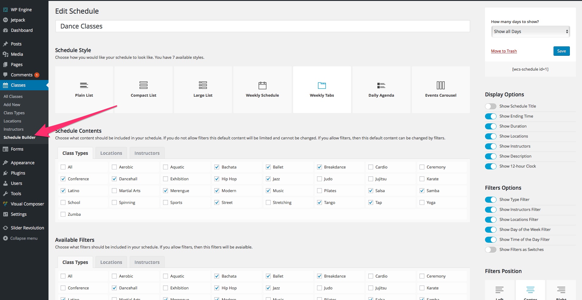 Schedule Builder
