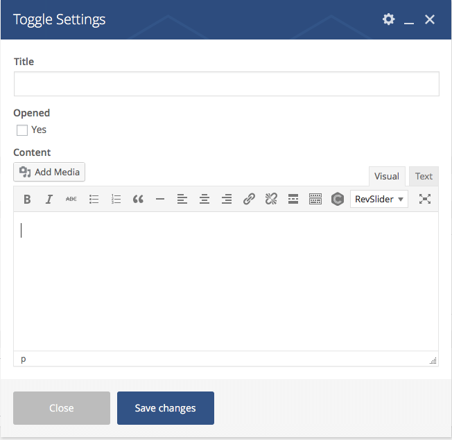 toggle element