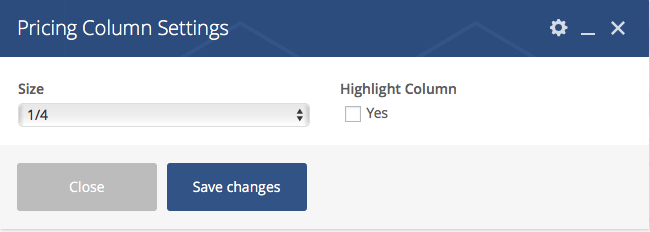 Pricing Column
