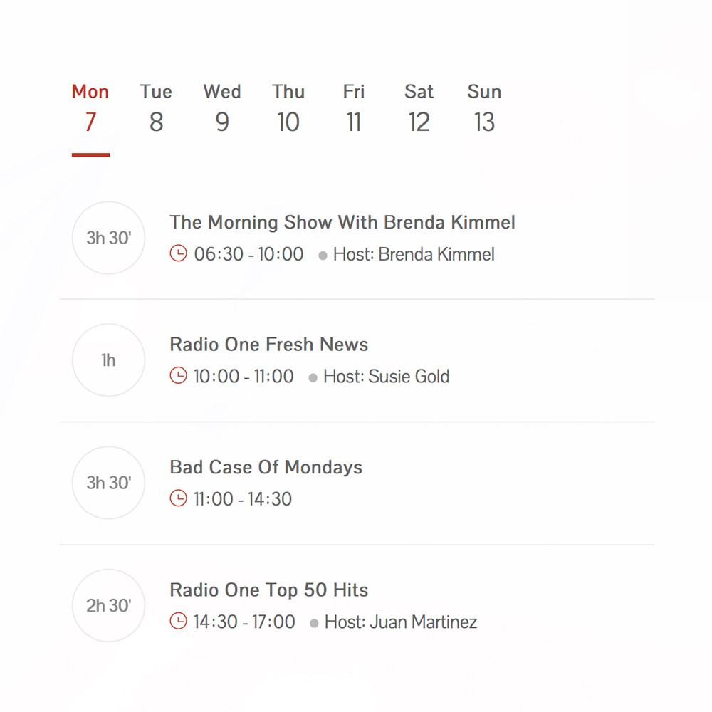 Daily Agenda